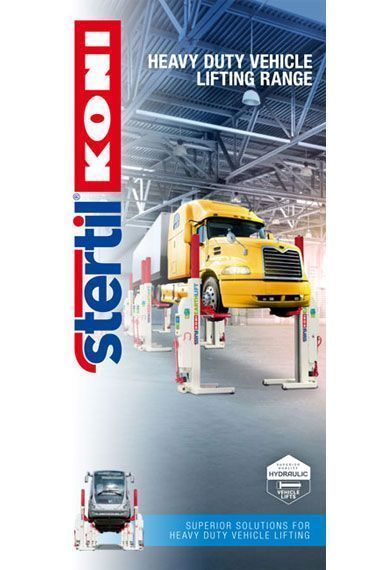Stertil-Koni brochure with heavy duty vehicle lifting solutions 