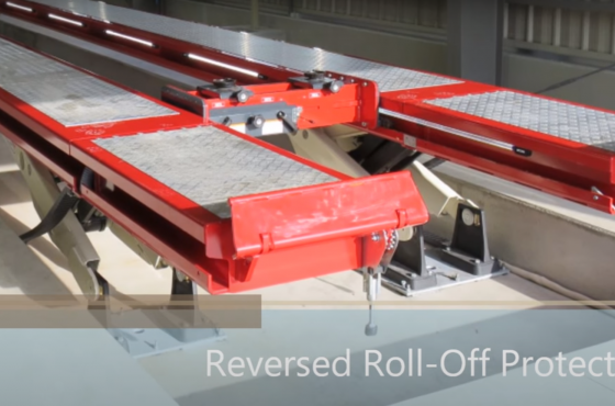 Video SKYLIFT Reverse Roll-Off Protection System. Heavy Duty vehicle lifting. 